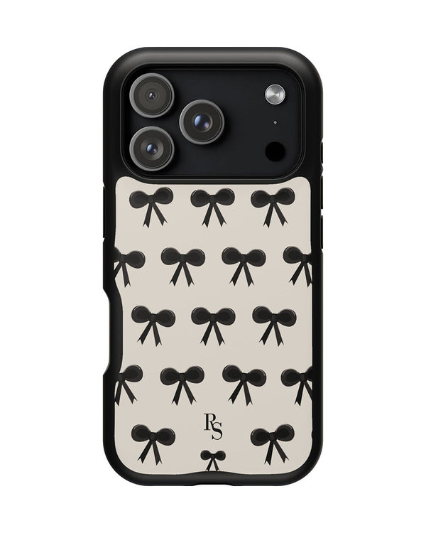 Black Bow phone case, product mockup