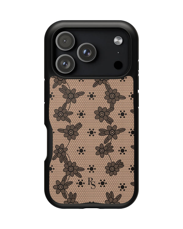 Black Lace phone case, product mockup