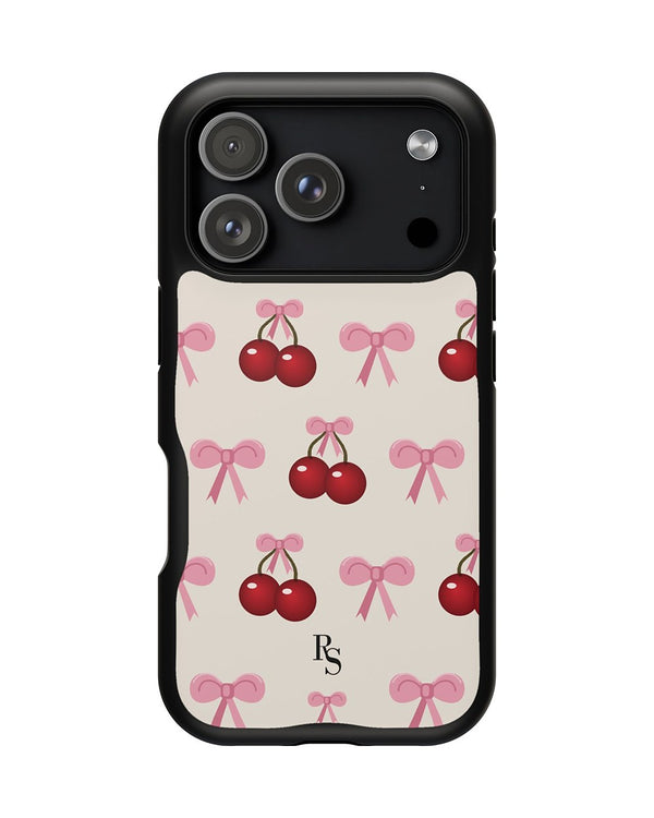 Cherry Girl phone case, product mockup