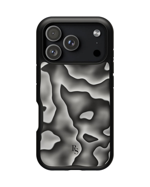 Liquid Chrome phone case, product mockup