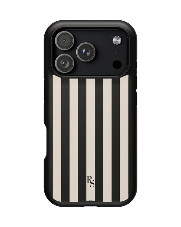 Noir Stripe phone case, product mockup