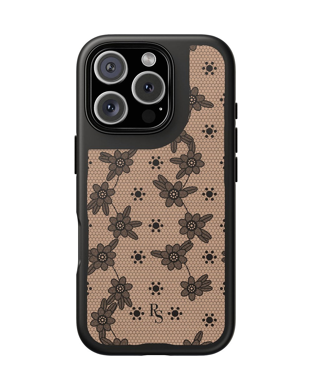 Black Lace Tough Case, product mockup