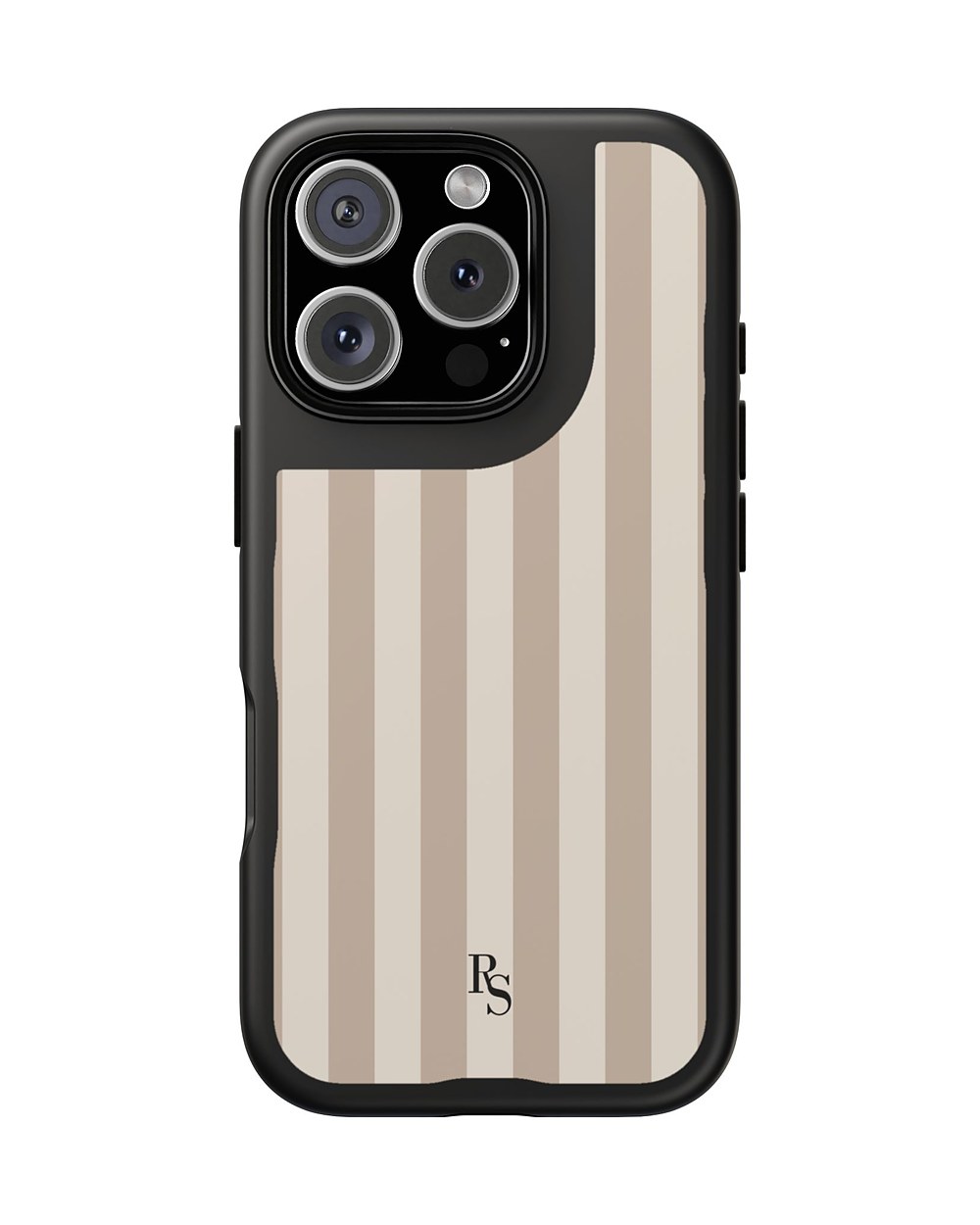 Taupe Stripe Tough Case, product mockup